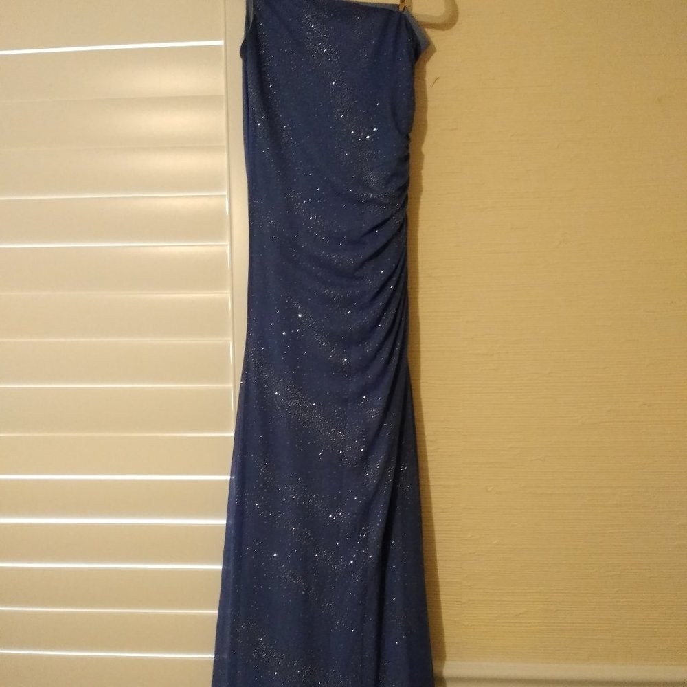 Sky Blue twinkly floor length gown
